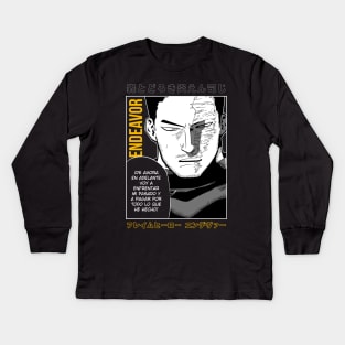 Endeavor Manga fanart Kids Long Sleeve T-Shirt